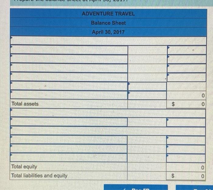 On April 1 2017 Jiro Nozomi Created A New Travel Agency Adventure Travel The Following Transactions Occurred During 8