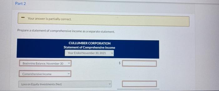 The Ledger Of Cullumber Corporation At November 30 2021 Contains The Following Summary Data Cash Dividends Common 61 4