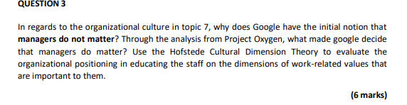 Google S Project Oxygen Do Managers Matter Executive Summary The Paper Presents The Analysis Of Project Oxygen Which 7