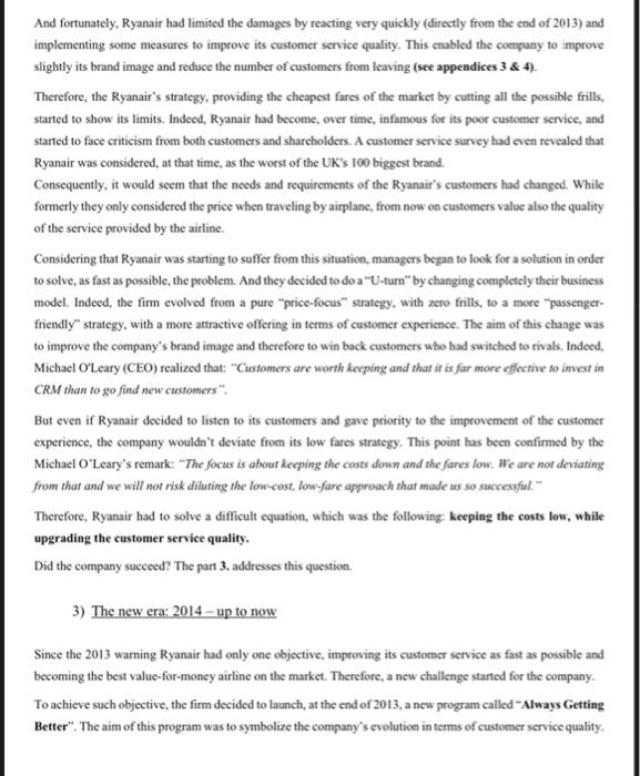 I Learning Objectives Of The Case Study The Aim Of This Paper Is To Analyse The Way Ryanair Evolved Over Time To Remain 5