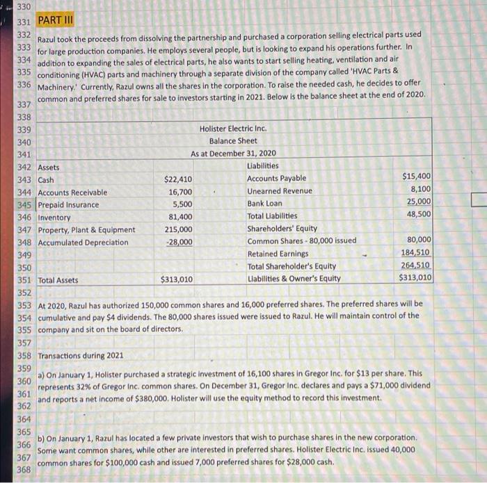 330 331 Part Iii 332 Razul Took The Proceeds From Dissolving The Partnership And Purchased A Corporation Selling Electri 1