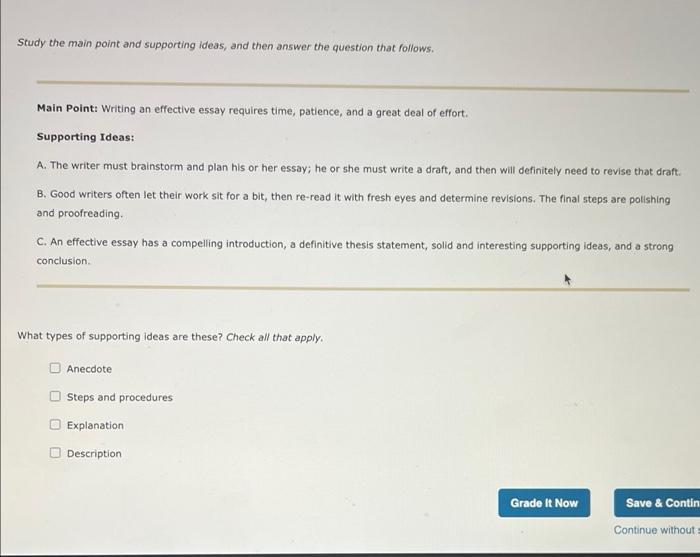 1 Understanding The Types Of Supporting Ideas For Your Audience To Understand Your Main Idea Fully You Need To Provide 3
