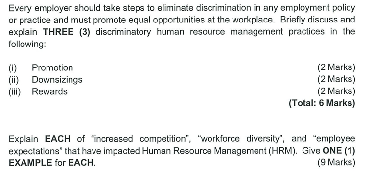 Question 3 I Ii Human Resource 1