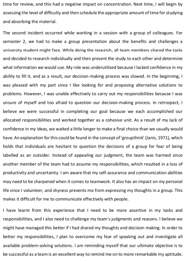 Introduction One Technique Of Evaluation Is The Reflective Record Which Allows Students To Record Their Reflections On 6