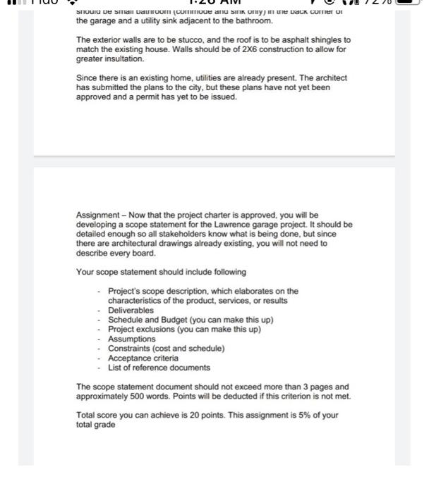 Question Case Study Overview The Goal Of The Lawrence Garage Project Is To Build A Garage On The Property Of Mr And Mrs 2
