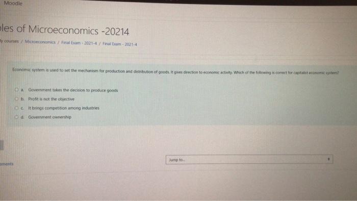 Moodle Es Of Microeconomics 20214 Dunes Microeconomics Final Exam 2021 4 Foal Exam 2021 4 Based On The Resources Availa 2