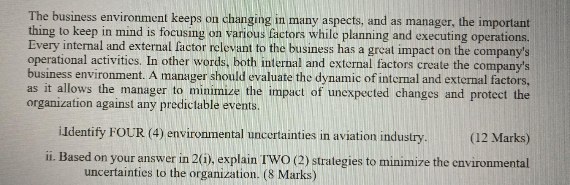 The Business Environment Keeps On Changing In Many Aspects And As Manager The Important Thing To Keep In Mind Is Focus 1