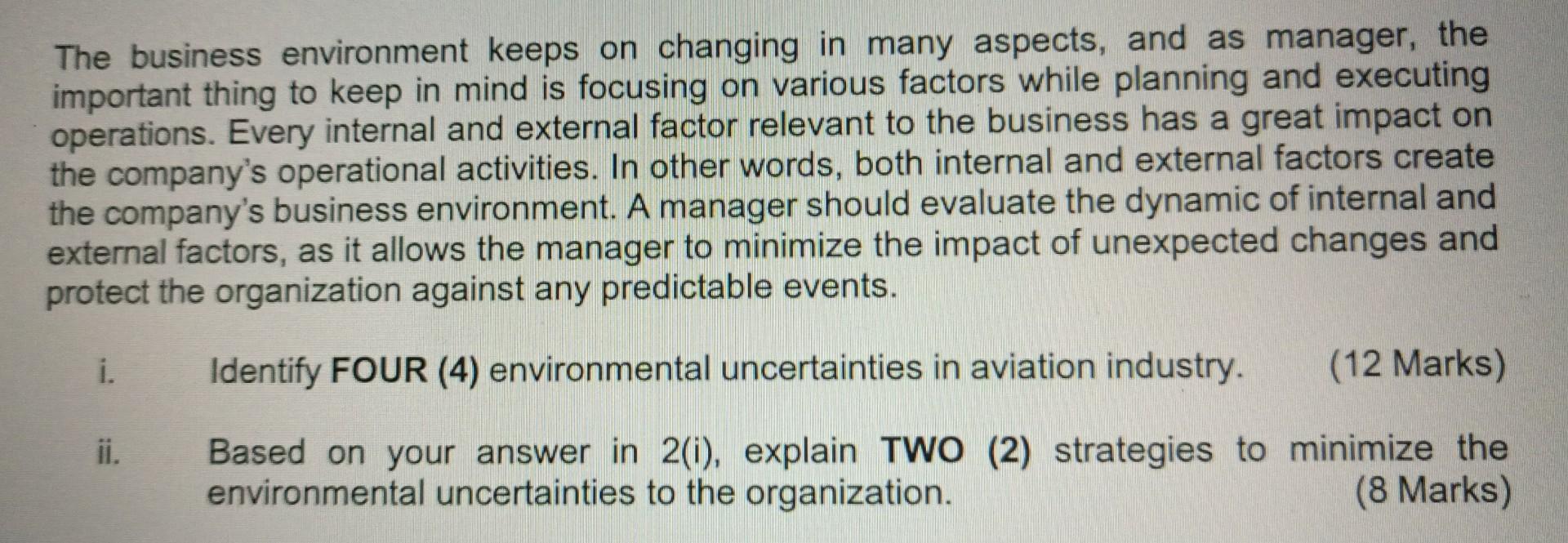The Business Environment Keeps On Changing In Many Aspects And As Manager The Important Thing To Keep In Mind Is Focus 1