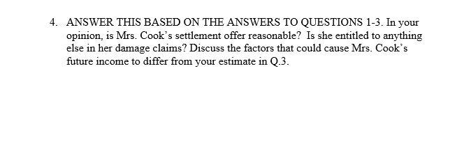 Answer Question 4 Based On The Answers To Questions 1 3 7
