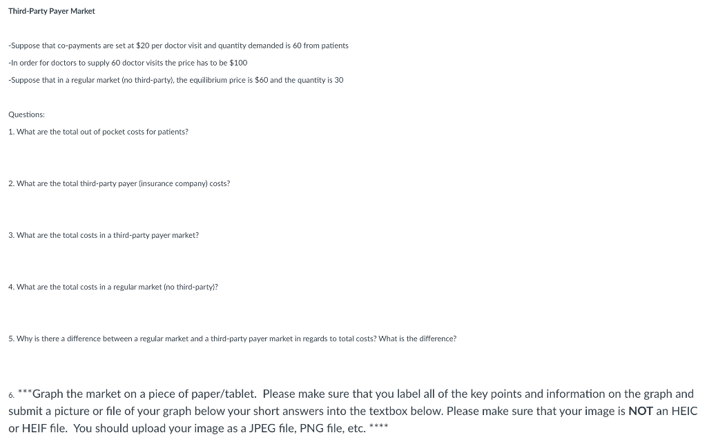 Third Party Payer Market Suppose That Co Payments Are Set At 20 Per Doctor Visit And Quantity Demanded Is 60 From Pati 1