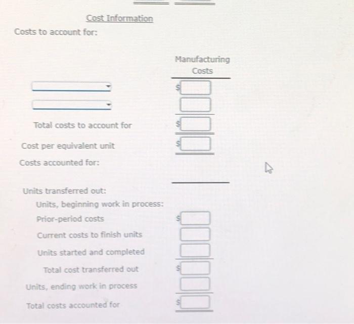 Fifo Method Single Department Analysis One Cost Category Hatch Company Produces A Product That Passes Through Three Pr 3