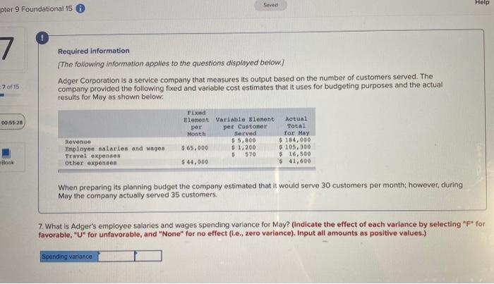 Chapter 9 Foundational 15 5 Required Information The Following Information Applies To The Questions Displayed Below Ad 3