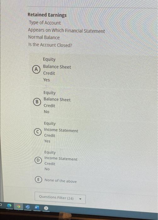 Prepaid Insurance Type Of Account Appears On Which Financial Statement Normal Balance Is The Account Closed A Asset Bal 2