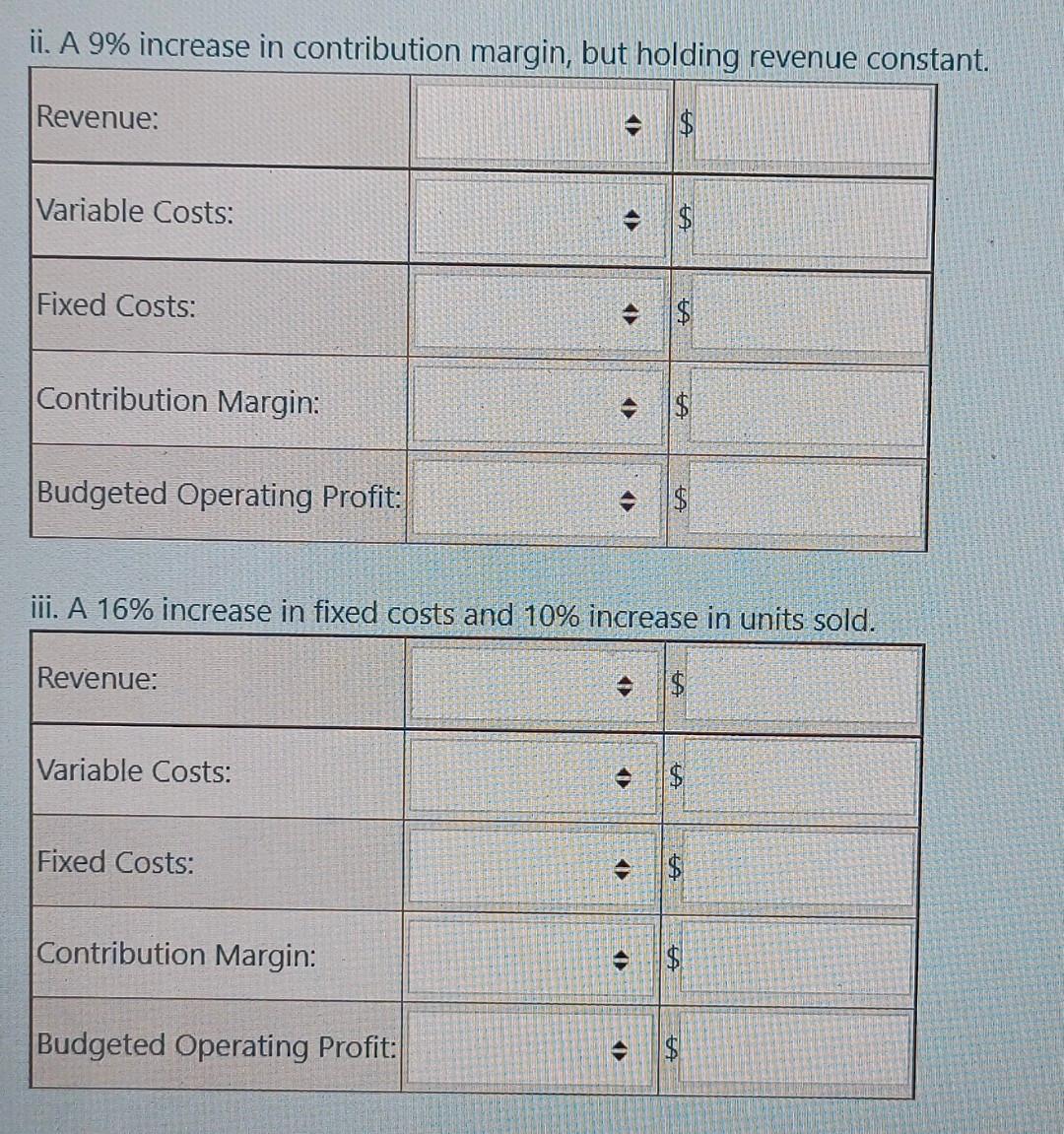 Oh My Bagel Operates A Bagel Store In Niagara Falls The Owner Has Provided The Following Budgeted Data For Next Year R 2