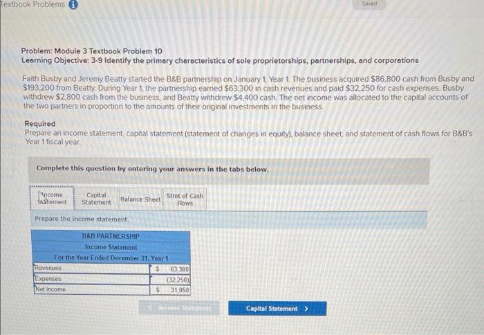 Textbook Problems Problem Module 3 Textbook Problem 10 Learning Objective 3 9 Identify The Primary Characteristics Of 1
