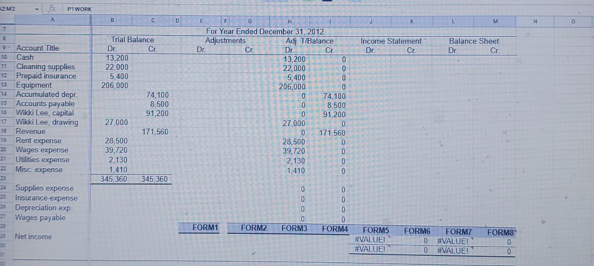 Requirement 1 As The Accountant For Wikki Cleaners You Have Been Asked To Prepare Financial Statements For The Year A 2