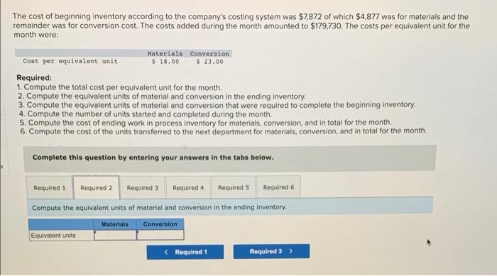 Tes Jarvene Corporation Uses The Fifo Method In Its Process Costing System The Following Data Are For The Most Recent M 2