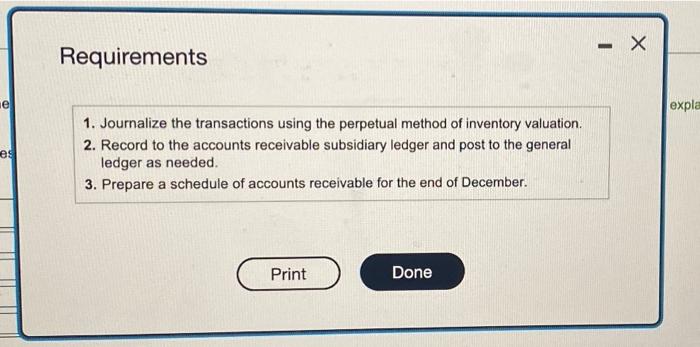 Josh Parker Owns Parker S Sneaker Shop Balances As Of December 1 Are Provided For The Accounts Receivable And General 3
