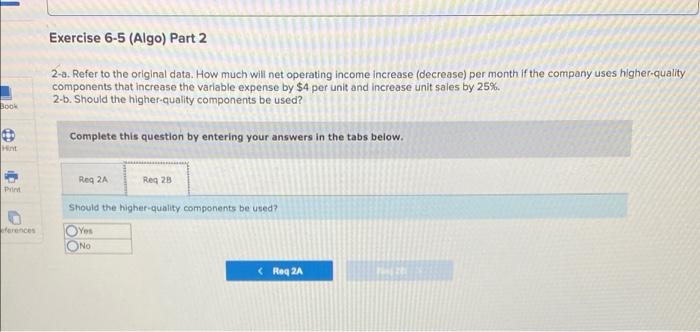 4 Art 2 Of 2 88 Ints Ebook Hint Print References Required Information Exercise 6 5 Algo Changes In Variable Costs Fix 2