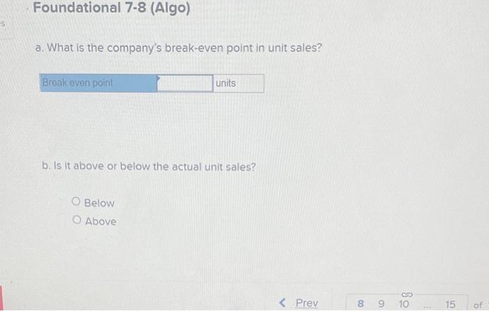 Required Information The Foundational 15 Algo Lo7 1 Lo7 2 Lo7 3 Lo7 4 L07 5 The Following Information Applies T 8