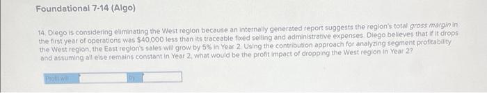 Required Information The Foundational 15 Algo Lo7 1 Lo7 2 Lo7 3 Lo7 4 Lo7 5 The Following Information Applies T 7