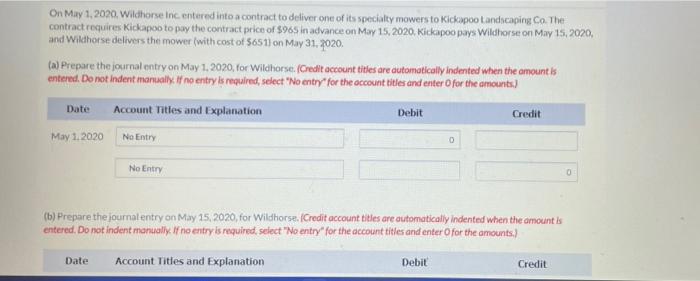 On May 1 2020 Wildhorse Inc Entered Into A Contract To Deliver One Of Its Specialty Mowers To Kickapoo Landscaping Co 1