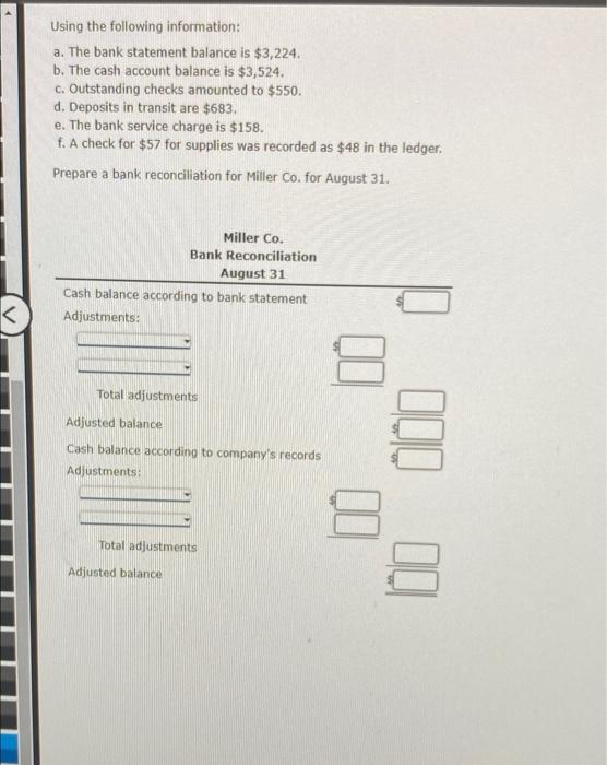 Jamison Company Gathered The Following Reconciling Information In Preparing Its June Bank Reconciliation Cash Balance P 3