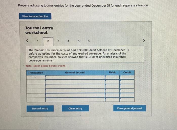 A Depreciation On The Company S Equipment For The Year Is Computed To Be 18 000 B The Prepaid Insurance Account Had 3
