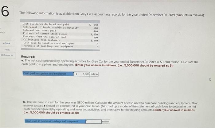 6 Ints Ebook Print References The Following Information Is Available From Gray Co S Accounting Records For The Year End 1