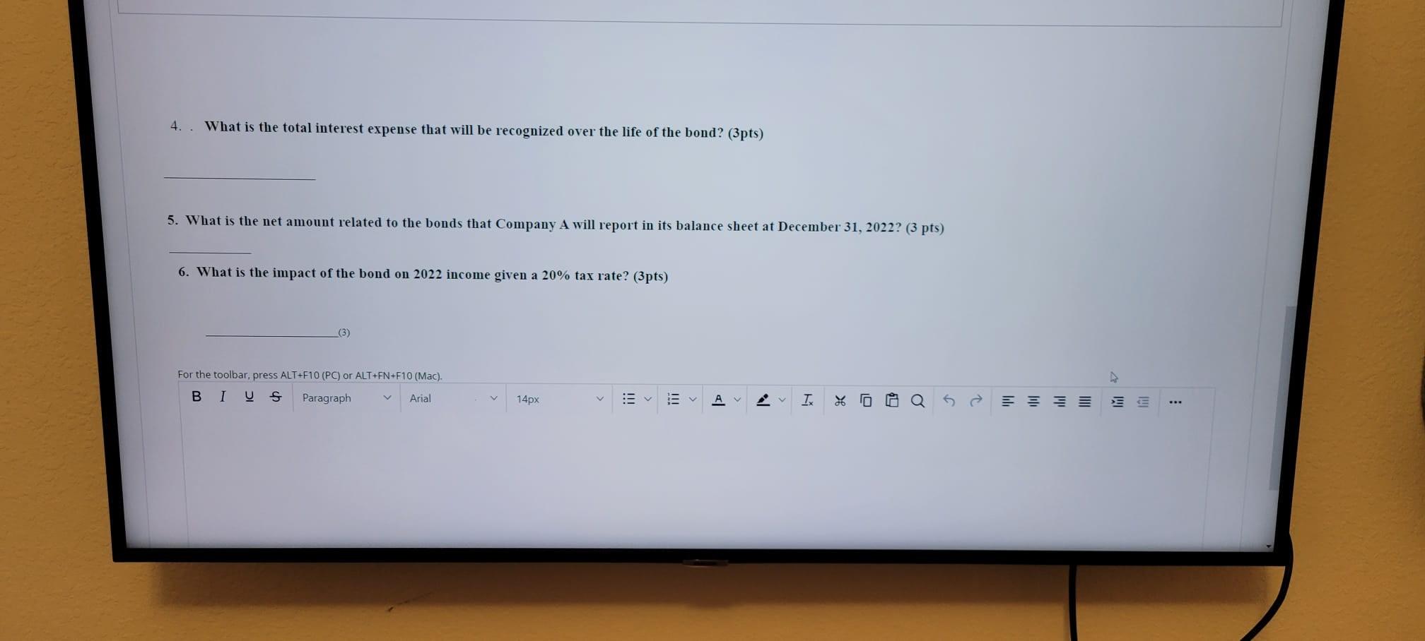 Part G On January 1 2021 Company A Issued Five Year Bonds With A Face Value Of 600 000 And A Stated Interest Rate Of 6 2