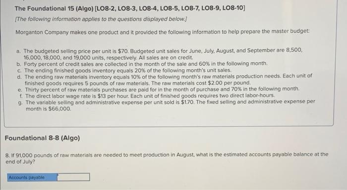 The Foundational 15 Algo Lo8 2 Lo8 3 Lo8 4 Lo8 5 Lo8 7 Lo8 9 Lo8 10 The Following Information Applies To The 2
