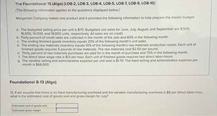 The Foundational 15 Algo Lo8 2 Lo8 3 Lo8 4 Lo8 5 Lo8 7 Lo8 9 Lo8 10 The Following Information Applies To The 7