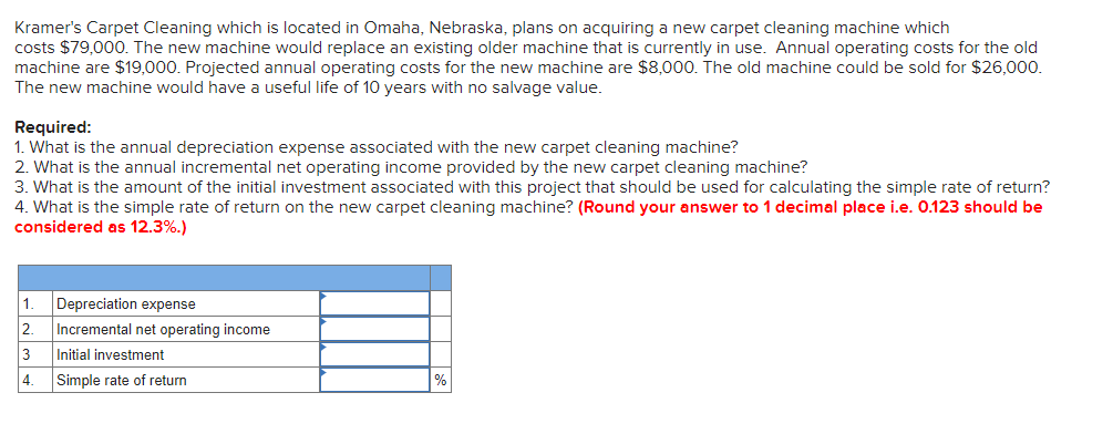 Kramer S Carpet Cleaning Which Is Located In Omaha Nebraska Plans On Acquiring A New Carpet Cleaning Machine Which Cos 1