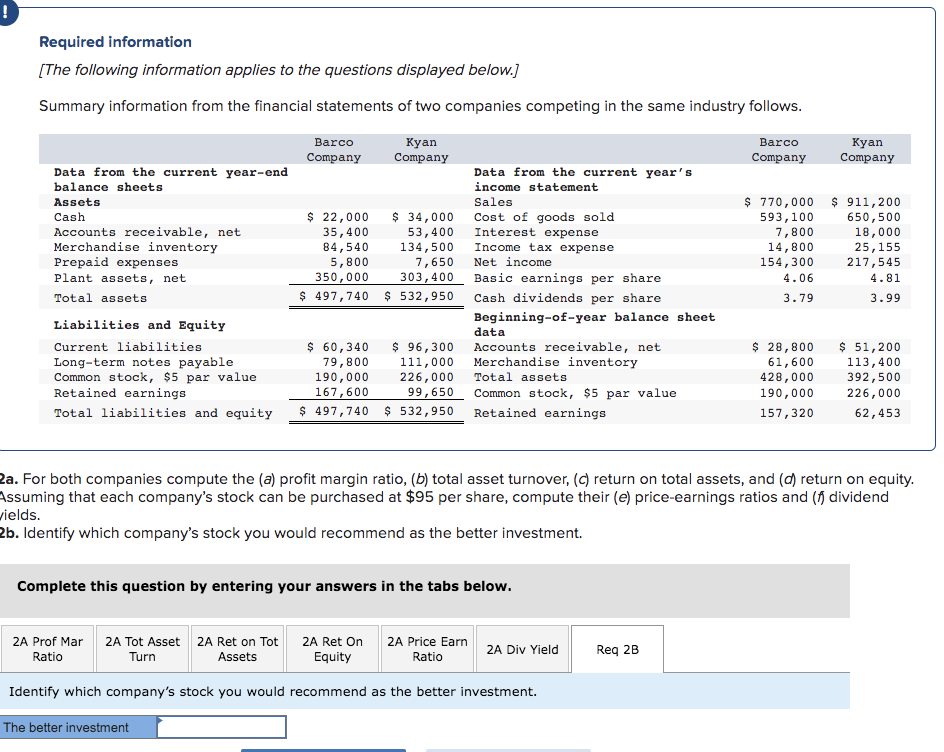 Required Information The Following Information Applies To The Questions Displayed Below Summary Information From Th 1
