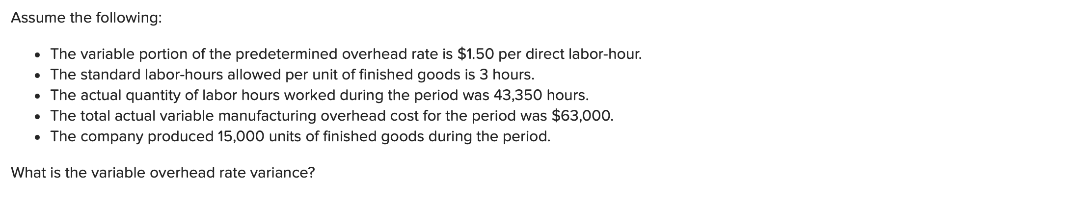 Assume The Following The Variable Portion Of The Predetermined Overhead Rate Is 1 50 Per Direct Labor Hour The St 1