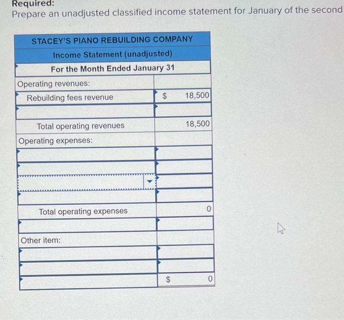 Stacey S Plano Rebuilding Company Has Been Operating For One Year At The Start Of The Second Year Its Income Statement 3