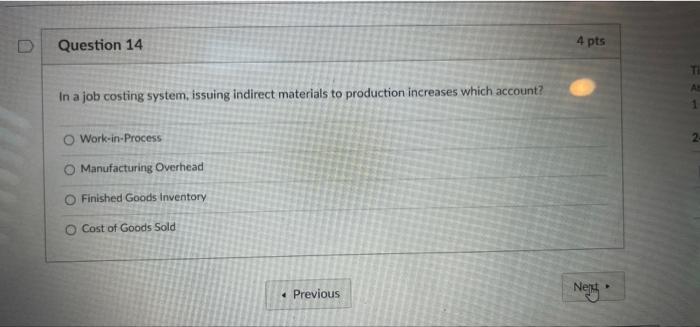 In Which Of The Following Environments Would Job Order Cost Accounting Be Best Utilized Extraction Mining Of Raw Materi 2
