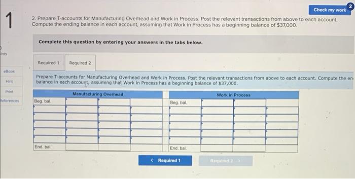 1 Ts Ebook Hint Print Ferences W The Polaris Company Uses A Job Order Costing System The Following Transactions Occurre 2