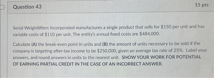 Question 45 Perfect Reb Corporation Manufactures Four Products Information Regarding Those Products Is As Follows Sale 3