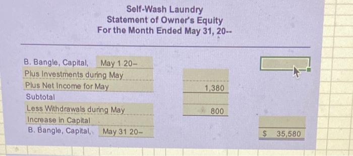 Problem 2 4a On May 1 B Bangle Opened Self Wash Laundry His Accountant Listed The Following Chart Of Accounts Cash S 3
