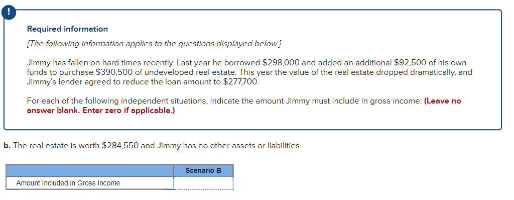 Required Information The Following Information Applies To The Questions Displayed Below Jimmy Has Fallen On Hard Time 1