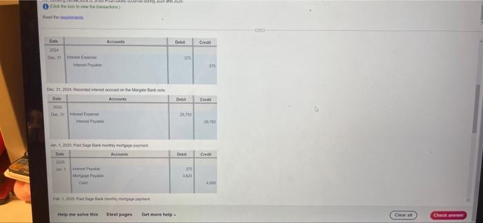 The Following Transactions Of Smith Pharmacies Occured During 2024 2025 Rement 1 Jumate The Transactions In The Smith P 2