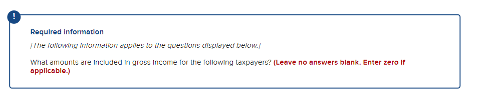 Required Information The Following Information Applies To The Questions Displayed Below What Amounts Are Included In 1