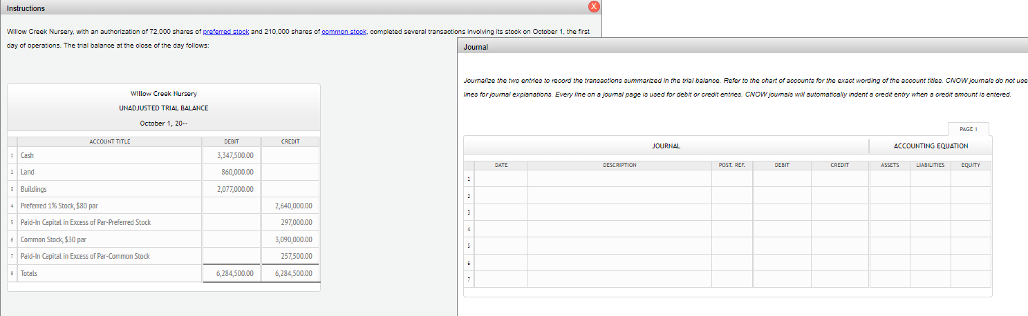 Instructions Willow Creek Nursery With An Authorization Of 72 000 Shares Of Preferred Stock And 210 000 Shares Of Commo 1