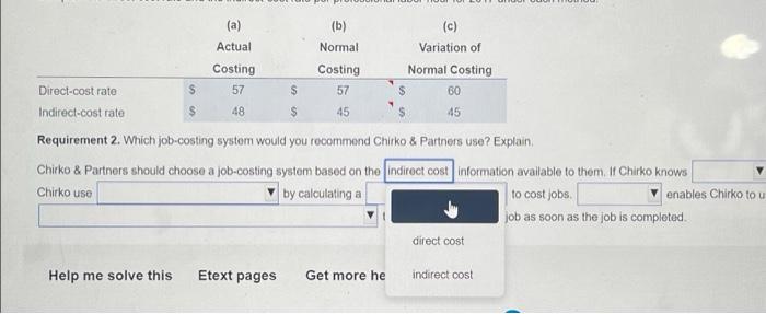 Compute The Direct Cost Rate And The Indirect Cost Rate Per Professional Labor Hour For 2017 Under Each Method C Vari 3