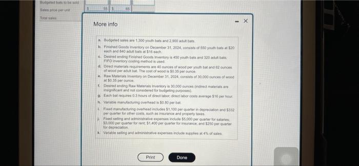 Requirement 1 Prepare Sosa S Sales Budget For The First Quarter Of 2025 Sosa Batting Company Sales Budget For The Quar 3