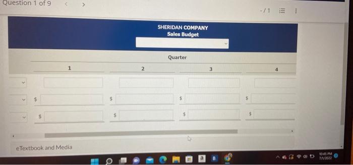 View Policies Current Attempt In Progress Sheridan Company Estimates That Unit Sales Will Be 8 800 In Quarter 1 12 320 2
