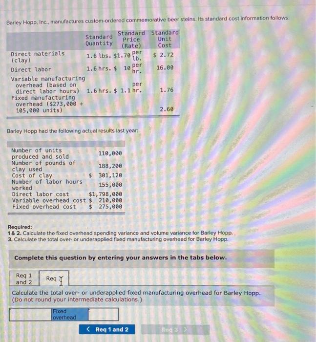 Barley Hopp Inc Manufactures Custom Ordered Commemorative Beer Steins Its Standard Cost Information Follows 1 Dire 2