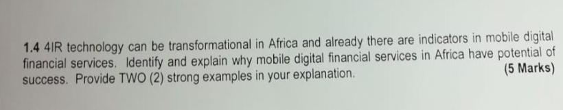 1 4 4ir Technology Can Be Transformational In Africa And Already There Are Indicators In Mobile Digital Financial Servic 1