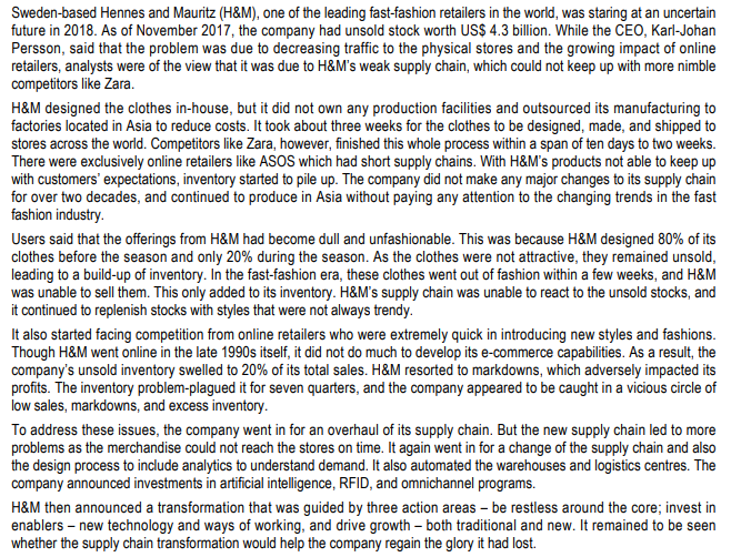 Sweden Based Hennes And Mauritz H M One Of The Leading Fast Fashion Retailers In The World Was Staring At An Uncerta 1